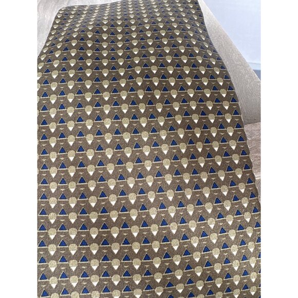 Peter Thomas By Superba Mens Tie Geometric Pattern 100% Silk Made In Italy NWT - Picture 2 of 4
